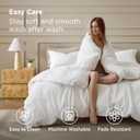 Bedsure 100% Washed Cotton Duvet Cover Queen Size - Natural White Minimalist Bedding Set Linen Like - PureWoven Plain Simple & Soft Comforter Cover for All Seasons (Natural White, Queen, 90"x90")