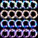 14 Pieces LED Feather Crown Headbands Light up Wreath Headband Flower Crowns for Women Glow in The Dark Headband
(Colorful)