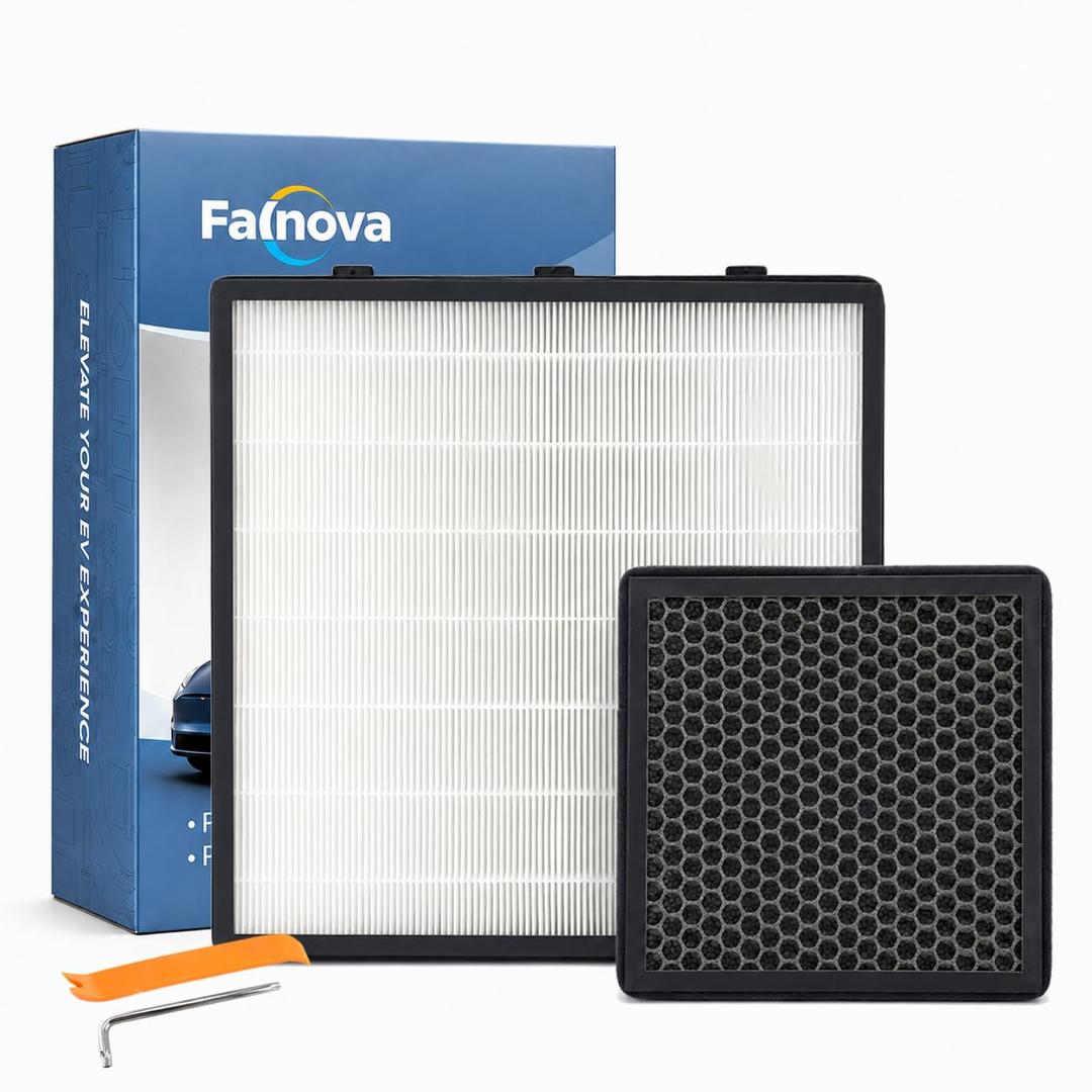 Falnova Cabin & HEPA Air Filter Kit 2 Pack for Tesla Model S/X 2022-2026