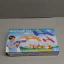 Fuwidvia 3 Pack Airplane Launcher Toys, 13.2'' LED Foam Glider Plane Toy for Boys, 2 Flight Modes Outdoor Flying Toys Birthday Gifts for Boys Girls 4 5 6 7 8 9 10 11 12 Year Old (Blue&Green&Orange)