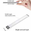 12-inch | Motion Activated Night Lights | 40-LED | Warm Light | 3000K | Magnetic | Under Cabinet Lights | Rechargeable | 1500Mah | for Kitchen, Bathroom, Pantry, Laundry, Wardrobe, Closet, Pack of 6. 