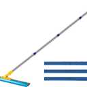 Notched Squeegee for Self Leveling, Self-Leveling Floor Squeegee with 78.7" Long Stainless Steel Handle Cement Floor Leveling Tool Construction Tool with 3 Racks