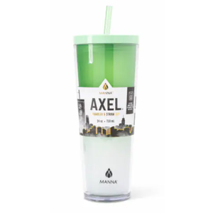 Manna™ Axel™ Plastic Tumbler & Straw Set - Green