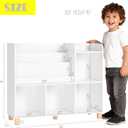 Spirich Kids Bookshelf and Toy Storage, Child Cube Organizer Bookcase Shelf, 13.9 inches x 40.2 inches x 5.3 inches
