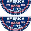 USA 250th Anniversary Flag Bunting, 2 Pcs 2 x 4 FT 1776-2026 250 Years American Patriotic Banner, 4th of July Party Decorations, Indoor Outdoor Hanging Decor, American Independence Decor