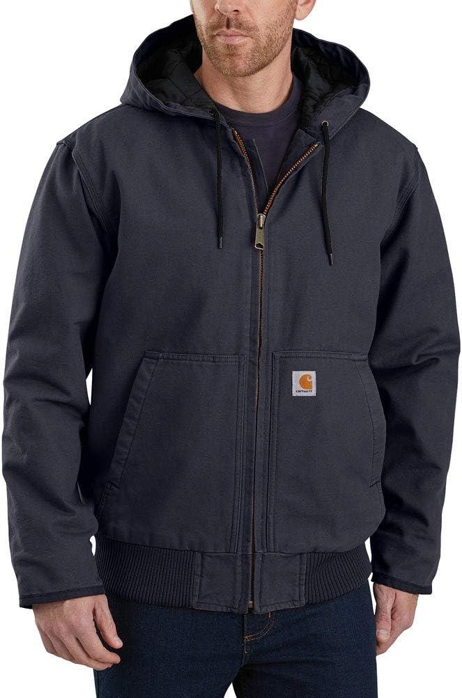 Carhartt Men's 104050 J130 Washed Duck Active Jac (2XL-Large, Navy)