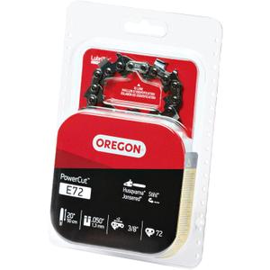 Oregon E72 PowerCut Replacement Chainsaw Chain for 20-Inch Guide Bars, 72 Drive Links, Pitch: 3/8", .050" Gauge Grey
