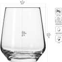 Krosno Water Drinking Glasses, Set of 6, 13.5 oz, Splendour Collection, Elegant Tumbler Collection, Ideal for Everyday Use and Entertaining, Lead-Free Crystalline, Dishwasher Safe, Made in Europe