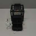 Outdoor Wall Lights Dusk to Dawn with Water Glass, Black Exterior Lighting Fixtures Waterproof Outdoor Sconce Lights with LED Bulbs, 15" H Large Outside Lights for House Porch Garage Patio (Black/D2D Sensor)