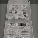 Tuanse 2 Pcs 8.5 x 8.5 x 2.5 Inch Floor Sink Drain Covers Commercial Plastic Floor Drain Strainer Plastic Drains Screen Basket Suitable for Commercial Kitchen Restaurant Diner Cafe (White)