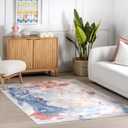 nuLOOM Galia Abstract 5' x 8' Machine Washable Area Rug for Living Room Bedroom Dining Room, Multicolor