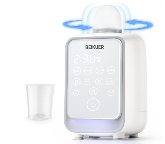 12in1 Baby Bottle Warmer for Breastmilk, 98°F 2m Fast Heating Milk Warmers, 24H Locks Nutrients with 360° Swirlable Heat, Precise Even Warming & Temperature Control, Fits All Bottles, Bags, Jars