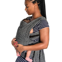 Boppy ComfyFit Adjustable Baby Carrier, 8-35lbs, Heathered Gray, Hybrid Carrier, Newborn to Toddler with Adjustable Straps & Comfort of A Baby Wrap