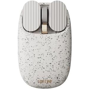 LOFREE Wavy Chips Dual-Mode Wireless Mouse with 5 Adjustable DPI Levels Compatible with Windows, MacOS, iOS, Android (Terrazzo)