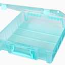 ArtBin 6955AA Super Satchel Compartment Box Clear Craft Organizer Storage Case - Aqua, Pack of 1