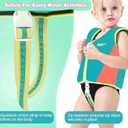 OMYAFL Toddler Swim Vest Kids Floaties Boys Girls Swim Float Jacket Buoyancy Swimwear (Teal, Large(4-6yrs/45-60lbs))