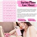 Anteel Silicone Suction Cup Phone Case Mount Double Sided, Hands-Free Strong Grip Silicon Phone Holder for Selfies and Videos, Non Slip Phone Accessories (LPK&WHT&TP&BLK)
