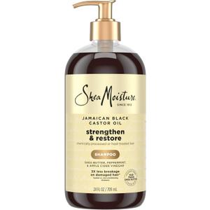 Shea Moisture Strengthen and Restore Shampoo Jamaican Black Castor Oil for Damaged Hair Sulfate-Free 24 Fl oz