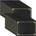 SUNEE Certificate Holders(Black, 30 Packs), Diploma Covers Gold Foil Border, for Letter Size 8.5x11 Certificates, Cardstock, Document Papers