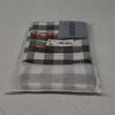 Gingham Tablecloth Rectangle Table Cloth Heavy Duty Cotton Checkered Table Cover for Spring Picnic Kitchen Dining(C-Black, 52x70 inch)