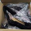 HOUSE DAY Black Velvet Hangers 60 Pack, Non Slip Felt Hanger, Slim Velvet Clothes Hangers for Suits, Shirt, Heavy Duty Coat Hanger for Closet