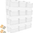 2 Pack Post Card Holder Acrylic 12 Pocket Holds 6" Printed Media Hanging Hardware Included Use at Shops Motels Airports and Transportation Centers Historical Sites Stores Clear by Marketing Holders