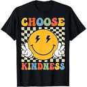 Choose Kindness Retro Groovy Be Kind Inspirational Kids T-Shirt S