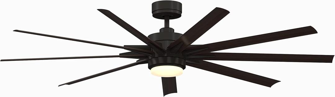 Fanimation MAD8152DZW Indoor/Outdoor Custom Ceiling Fan Motor-Dark Bronze, with LED, Light Kit