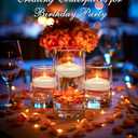 Homemory 24 Pack 3 Flameless Led Floating Candles, 200 Hour White Battery Operate Waterproof Tealights for Cylinder Vases, Centerpieces at Wedding Decor, Party, Pool