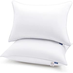 CozyLux Pillows Queen Size Set of 2, Hotel Quality Bed Pillows for Sleeping 2 Pack, Cooling Pillows for Side Back and Stomach Sleepers, Down Alternative Luxury Soft Supportive Fluffy Pillows (18x28)