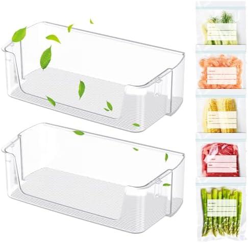 (2 PACK)UPGRADED DA97-20989A Refrigerator Door Bin Shelf Replacement for Samsung Refrigerator Left Door Shelf Parts RF28T5001SG, RF28T5001SR, RF28T5101SR, Replace PS16556771 DA63-09780A Door Shelf