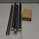 TOPROD Closet Rod,17 to 84 Inches Matte Black Closet Rods for Hanging Clothes Heavy Duty Closet Hanging Rod Adjustable Closet Poles for Wardrobes,RV,Laundry