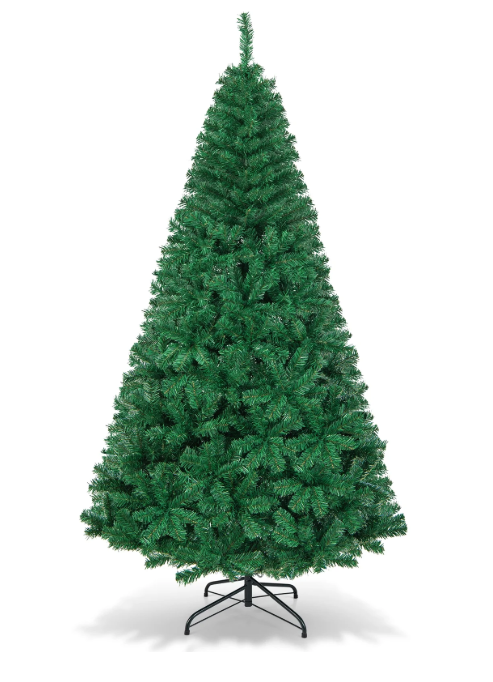 7ft Artificial PVC Christmas Tree W/Stand Holiday Season Indoor & Outdoor, Green