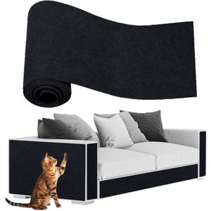 ENONCI 78.7"x15.8" Large Couch Protector from Cat Claws,Anti Scratch Furniture Protector for Cats Corner Wall Scratcher,Replacement for Cat Tree Post Shelves (Black)