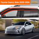 in-Channel Window Visors Rain Guards FIT Toyota Camry Side (2025-2026) 4-Piece in-Channel Dark-Smoke Polycarbonate Vent Deflectors