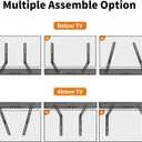 XINLEI Universal Sound Bar Mounts with Detachable Long Extension Plates Fits Most 23 to 65 Inch TVs Soundbar TV Mount Bracket Above or Under TV, up to 22 lbs SBR303