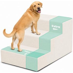 Dog Stairs for Large Dogs, 18" H Extra Wide Pet Steps for Beds