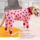 Dog Recovery Suit After Surgery Female Male, Medium Large Dog Neuter Shirt Cone Alternatives Prevent Licking Surgical Onesies (Strawberry, XL)