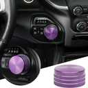 JWWY Gear Shift Shifter Switch Knob Transmission Gear Lever Gearstick Selector Knob Cover Trim for Dodge 2018-2024+ Dodge RAM 1500 Interior Accessories Special Editions Purple Aluminum Alloy