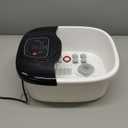 Foot Spa Bath Massager with Heat, Epsom Salt,Bubbles, Vibration and Red Light, Tub for Stress Relief,Foot Soaker, Christmas Gifts Birthday Gifts for Mom Dad Women Men Her Him (Black/White)