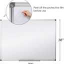 XIWODE 72"x36" Large Presentation Whiteboard, Magnetic Dry Erase Board Aluminum Frame Wall-Mounted with Long Pen Tray for Office Conference School
