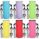 Rtteri 6 Pcs Neoprene Water Bottle Carrier Bag with Adjustable Shoulder Strap 32oz Insulator Water Bottle Cover Holder Cooler Sleeve for Stainless Steel/glass/plastic (Stylish)