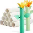 Genie Crafts 12 Pack White Cardboard Tubes for Crafts, Empty Paper Towels Rolls for DIY Art Projects (1.7 x 10 Inches)
