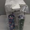 12 Set 20oz Christmas Tumblers Bulk with Lids Straws, Stainless Steel Insulated Coffee Travel Mug Cups, Holiday Tumbler Set for Hot,Cold Drinks, Xmas Party Favors, Birthday Holiday Gift(Chic)