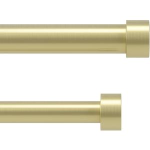 Umbra Cappa Double Curtain Rod, Includes 2 Matching Finials, Brackets & Hardware, 66 to 120-Inch, Gold