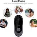 ZIG1 Doorbell Camera Wireless No Subscription, 1080p Video Doorbell with Chime, 2-Way Audio, Night Vision, 2.4G Wi-Fi, Indoor Outdoor