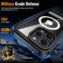 360 Protection Magnetic for iPhone 16 Pro Case Built-in 9H Privacy Screen Protector & Metal Stand[Fit for Magsafe][Anti-Spy][Lens Protector] Heavy Duty Shockproof Phone Case for iPhone 16 Pro