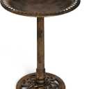 BACKYARD EXPRESSIONS PATIO HOME GARDEN 912449-WB Outdoor Garden Bird Bath- Bronze- Weather Resistant Polyresin-30 Inch-Backyard Expressions