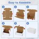 EXYGLO Trading Card Storage Box 25 Pack 700 Count 20pt, 14.2x3.8x2.9 Inch White Cardboard Card Boxes for TCG/MTG/Sport Cards, Fit 3.6x2.6 Sleeves Shipping or Storing, 17500 Max Capacity in Total