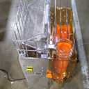 VEVOR Commercial Orange Juicer Machine, 120W Automatic Juice Extractor with Water Tap, Stainless Steel Orange Squeezer 20 Oranges/Minute, with Pull-Out Filter Box, PC Cover, 2 Peel Collecting Buckets (Silver)